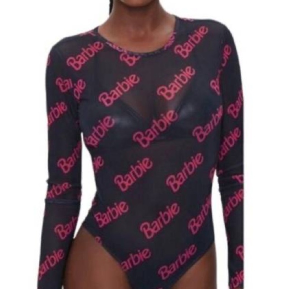 Barbie Black Mesh Bodysuit